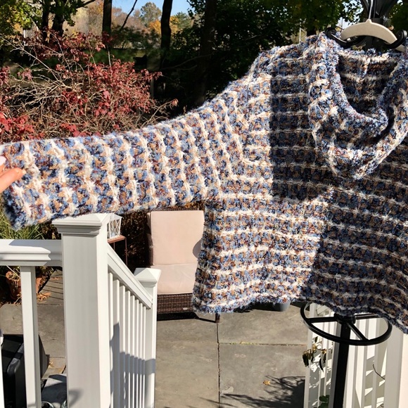 Zara Tweed Knit Hoodie Sweater - Picture 5 of 10